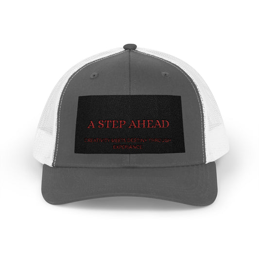 A Step Ahead Snapback Trucker Cap, Casual Hat for Men & Women, Outdoor Sports Cap, Gift for Dad or Grad, Trendy Fashion Accessory