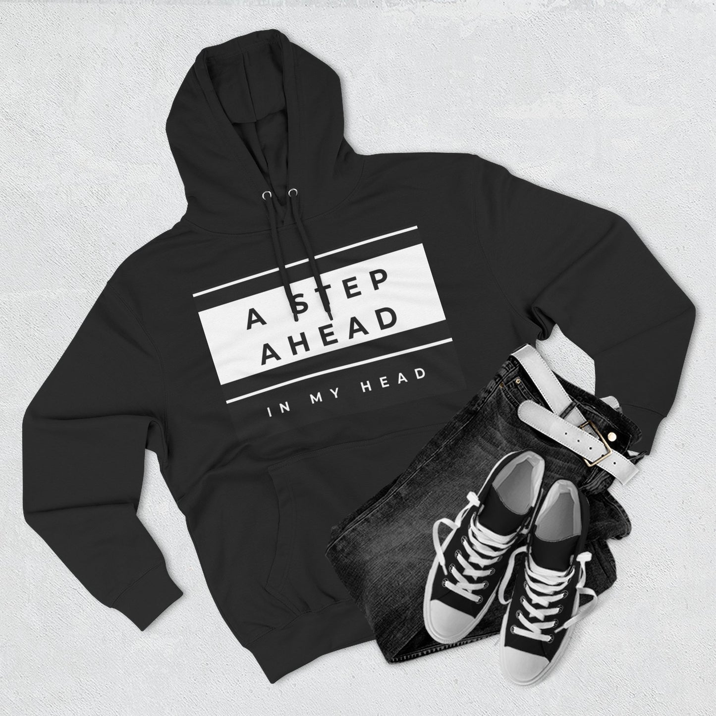 A Step Ahead Fleece Hoodie - Trendy Comfort Wear, Cozy Gift for Him/Her, Ideal for Casual Outfits, Streetwear, Cold Weather Fashion