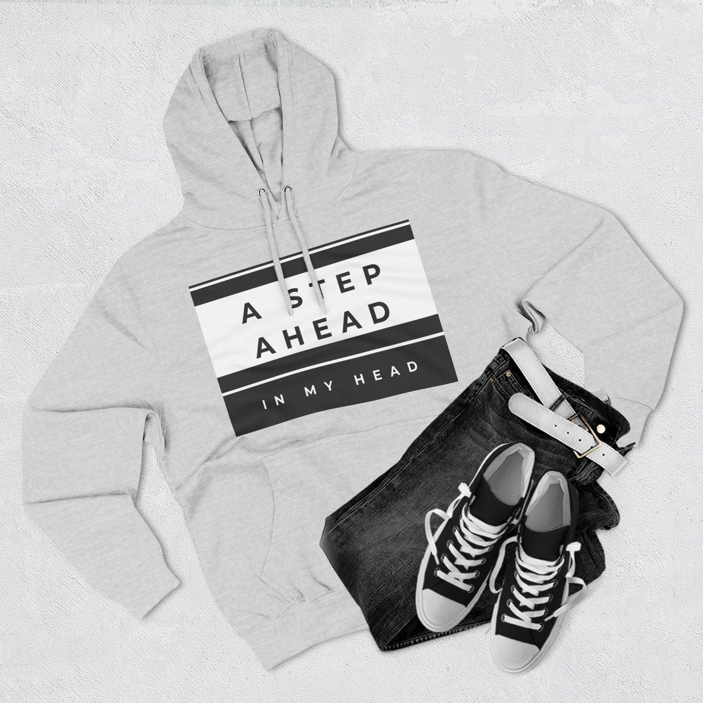 A Step Ahead Fleece Hoodie - Trendy Comfort Wear, Cozy Gift for Him/Her, Ideal for Casual Outfits, Streetwear, Cold Weather Fashion