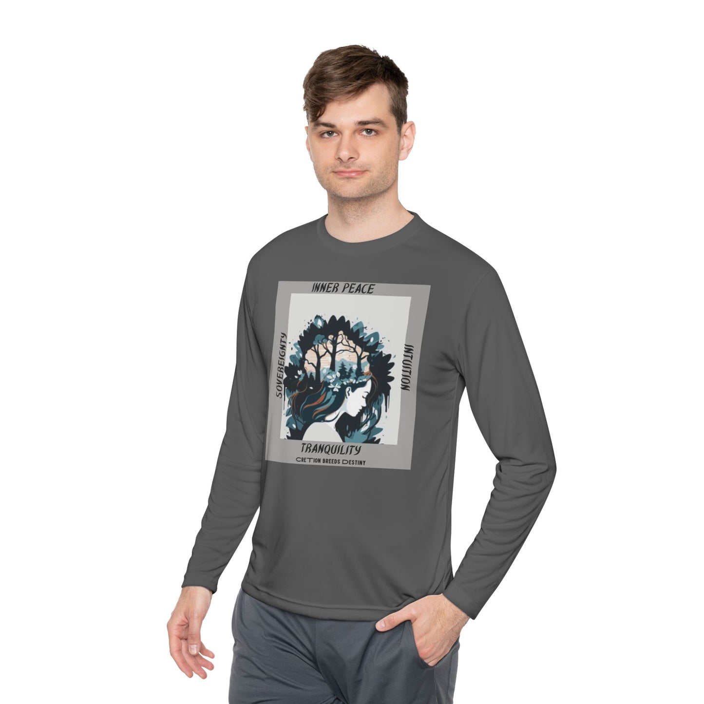 Unisex Long Sleeve Tee - Inner Peace, Tranquility, Mindfulness, Gift for Yoga Lovers, Casual Wear, Spiritual Apparel