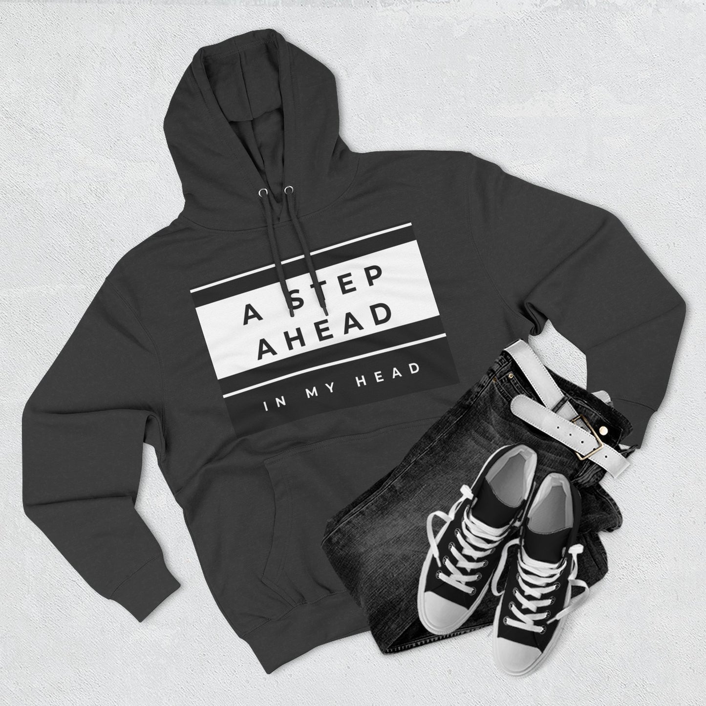 A Step Ahead Fleece Hoodie - Trendy Comfort Wear, Cozy Gift for Him/Her, Ideal for Casual Outfits, Streetwear, Cold Weather Fashion