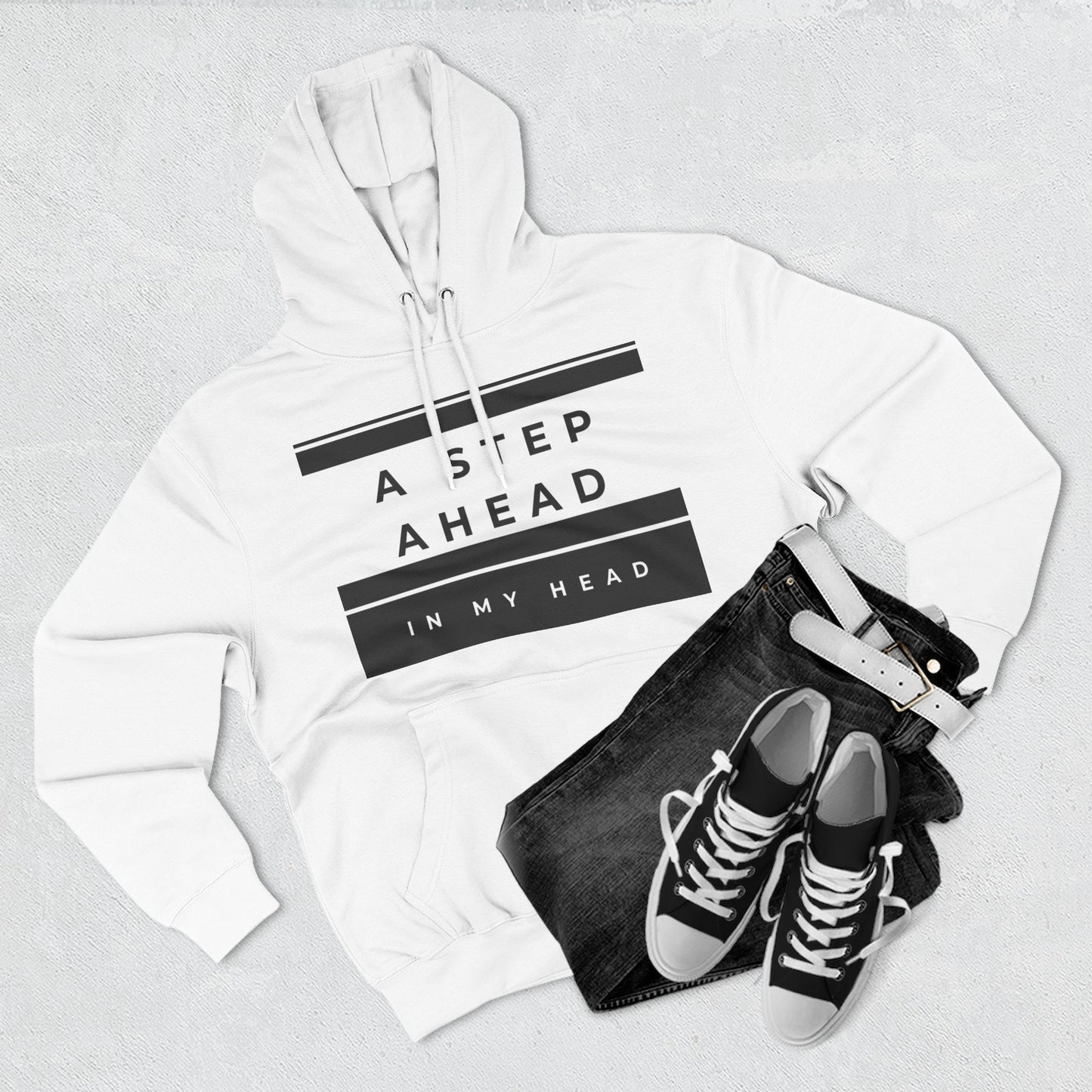 A Step Ahead Fleece Hoodie - Trendy Comfort Wear, Cozy Gift for Him/Her, Ideal for Casual Outfits, Streetwear, Cold Weather Fashion