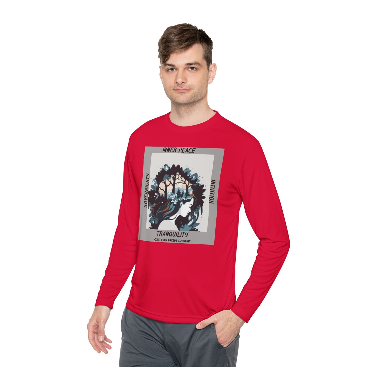 Unisex Long Sleeve Tee - Inner Peace, Tranquility, Mindfulness, Gift for Yoga Lovers, Casual Wear, Spiritual Apparel