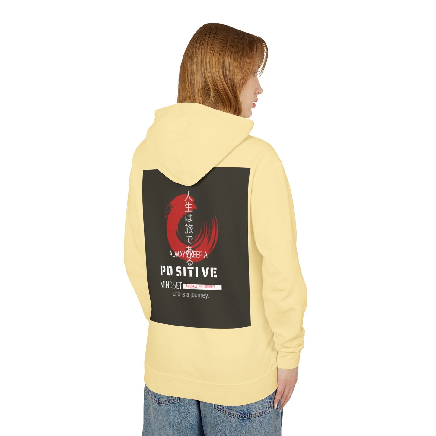 Positive Mindset Hooded Sweatshirt | Inspirational Gift, Unisex Apparel, Cozy Lightweight Hoodie, Motivational Fashion