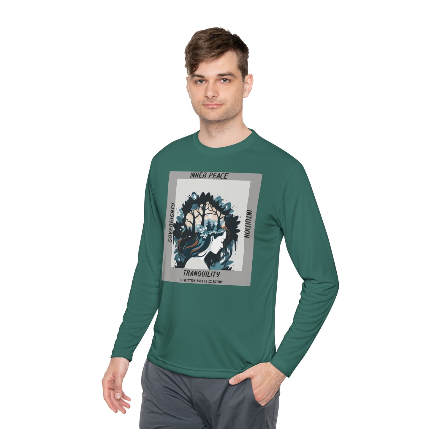 Unisex Long Sleeve Tee - Inner Peace, Tranquility, Mindfulness, Gift for Yoga Lovers, Casual Wear, Spiritual Apparel