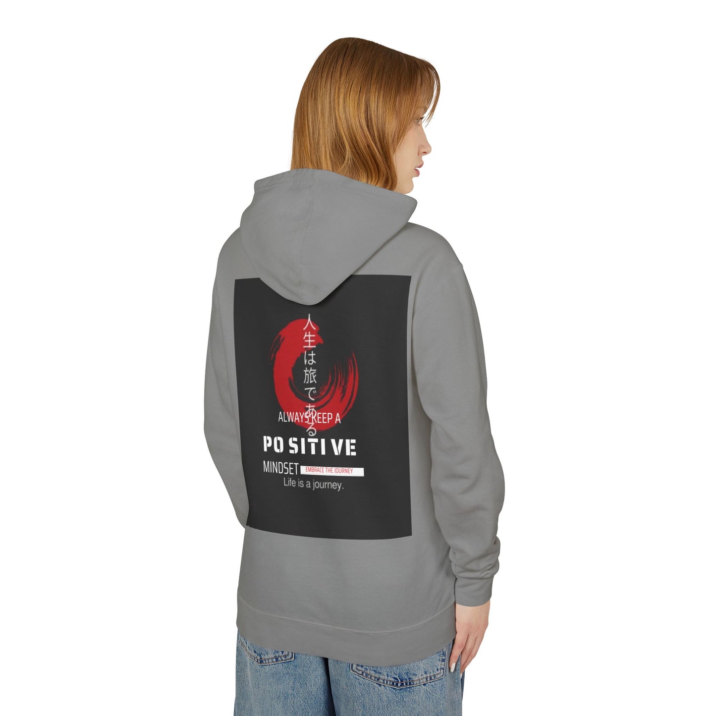 Positive Mindset Hooded Sweatshirt | Inspirational Gift, Unisex Apparel, Cozy Lightweight Hoodie, Motivational Fashion