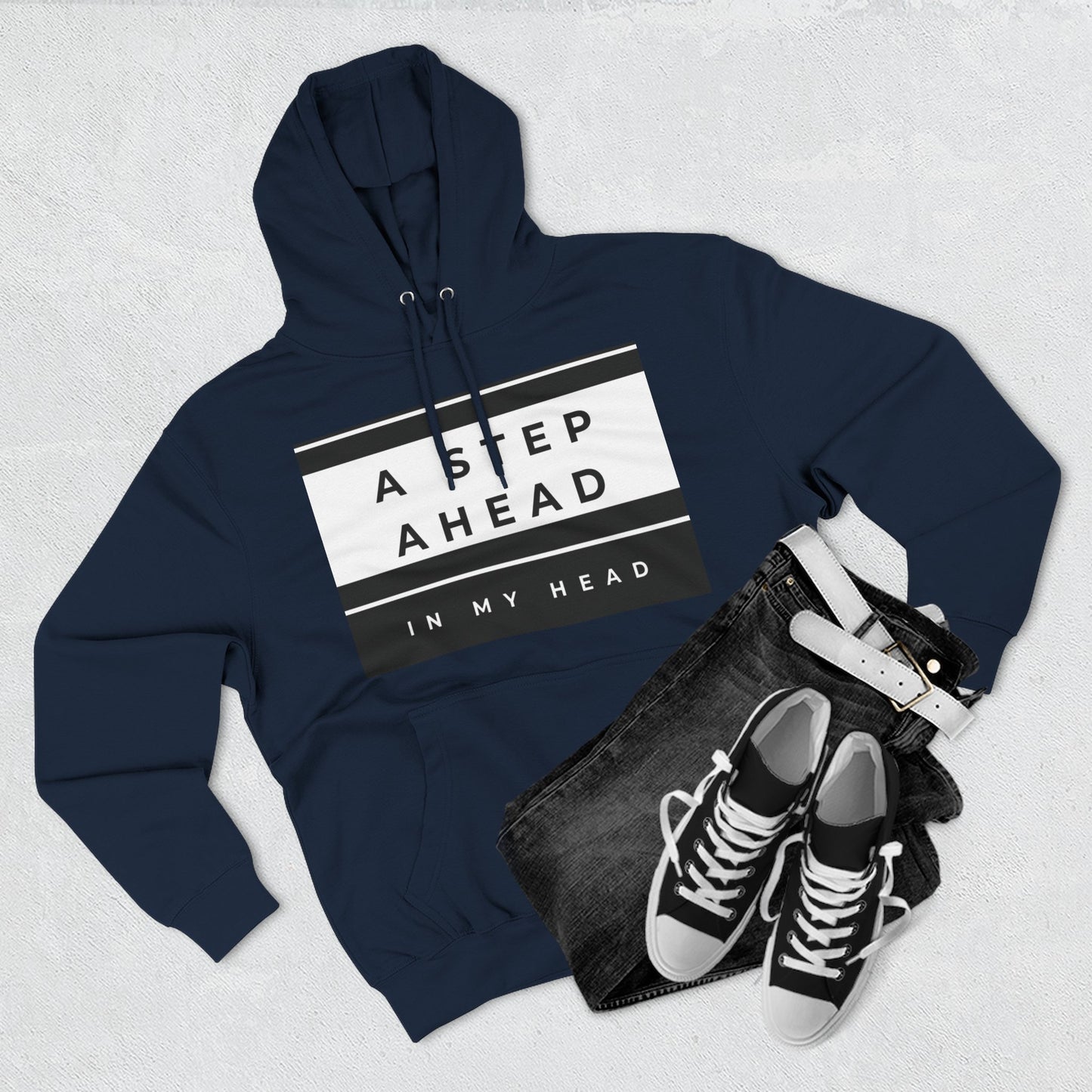 A Step Ahead Fleece Hoodie - Trendy Comfort Wear, Cozy Gift for Him/Her, Ideal for Casual Outfits, Streetwear, Cold Weather Fashion