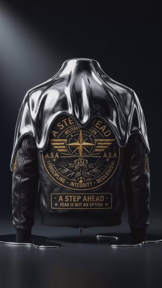 ASA Elite Squadron Leather Bomber Jacket